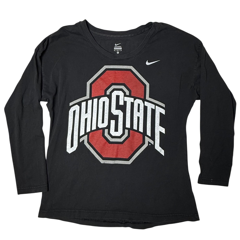 Nike Ohio State Buckeyes Long Sleeve T-Shirt Womens Medium Black NCAA